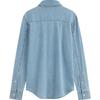 Calvin Klein Modern Classic Logo Vintage Pure Cotton Denim Shirt Women Shirts Light-Blue 40WK840_1
