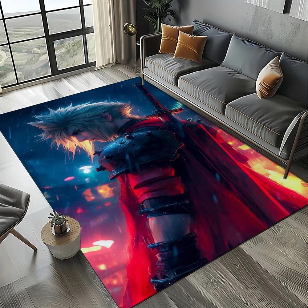 2025 New Style Cloud Tifa Aerith Final Fantasy Games Carpet Rug for Home Living Room Bedroom Sofa Doormat Non-slip Floor Mat