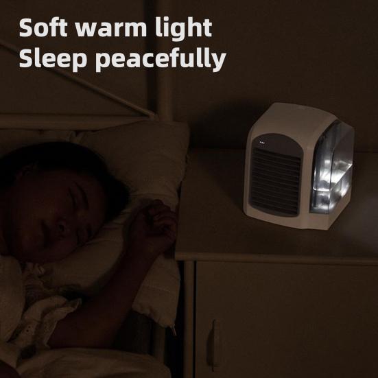Cooling Fan Personal Air Conditioner with Water Tank 3 Speeds Strong Airflow Low Noise Desktop Air Cooler Fan Mist Maker