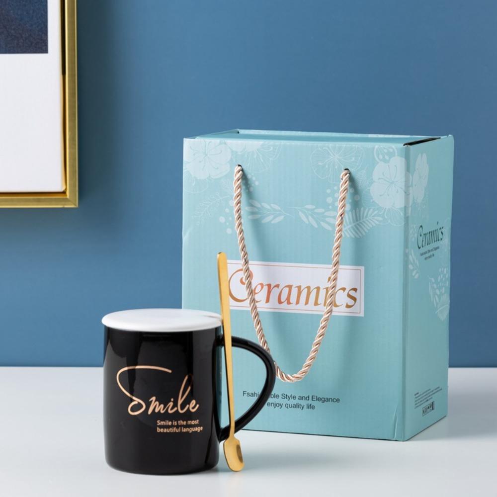 Xingyue Europäischer Ins einfacher geprägter Linien Kaffeetasse Keramiktasse Bürotasse Geschäftsgeschenk