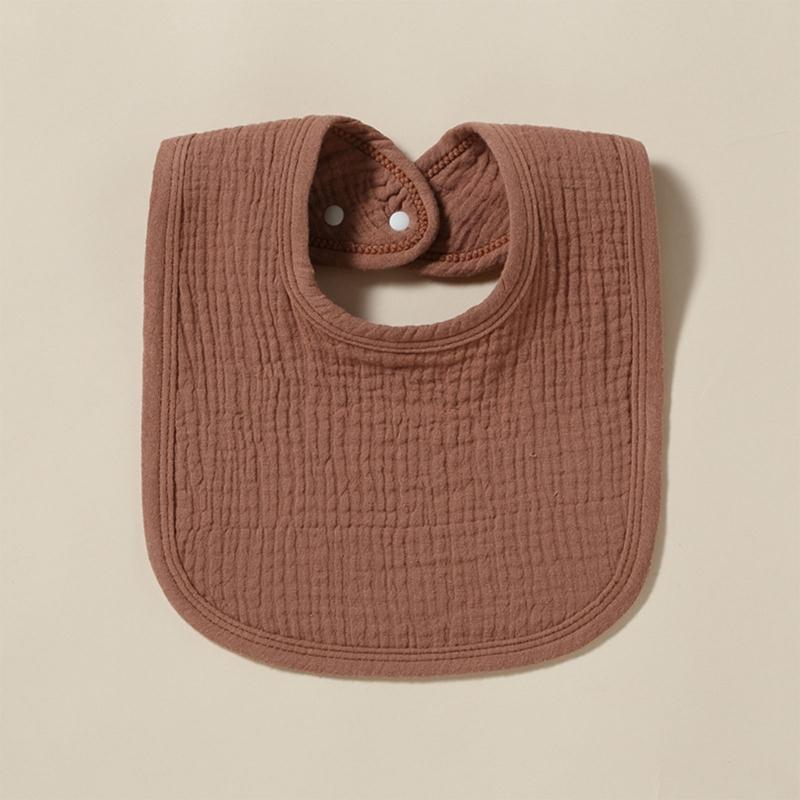 1pc Solid Colour Cotton Gauze Baby Bibs Ruffle Lace Infant Newborn Feeding Burp Cloth Saliva Towel Adjustable Bandana Drool Bibs
