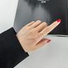 Custom Engrave Promise Ring for Women Stainless Steel Tiny Open Two Name Initial  Ring 2mm Thin Gifts