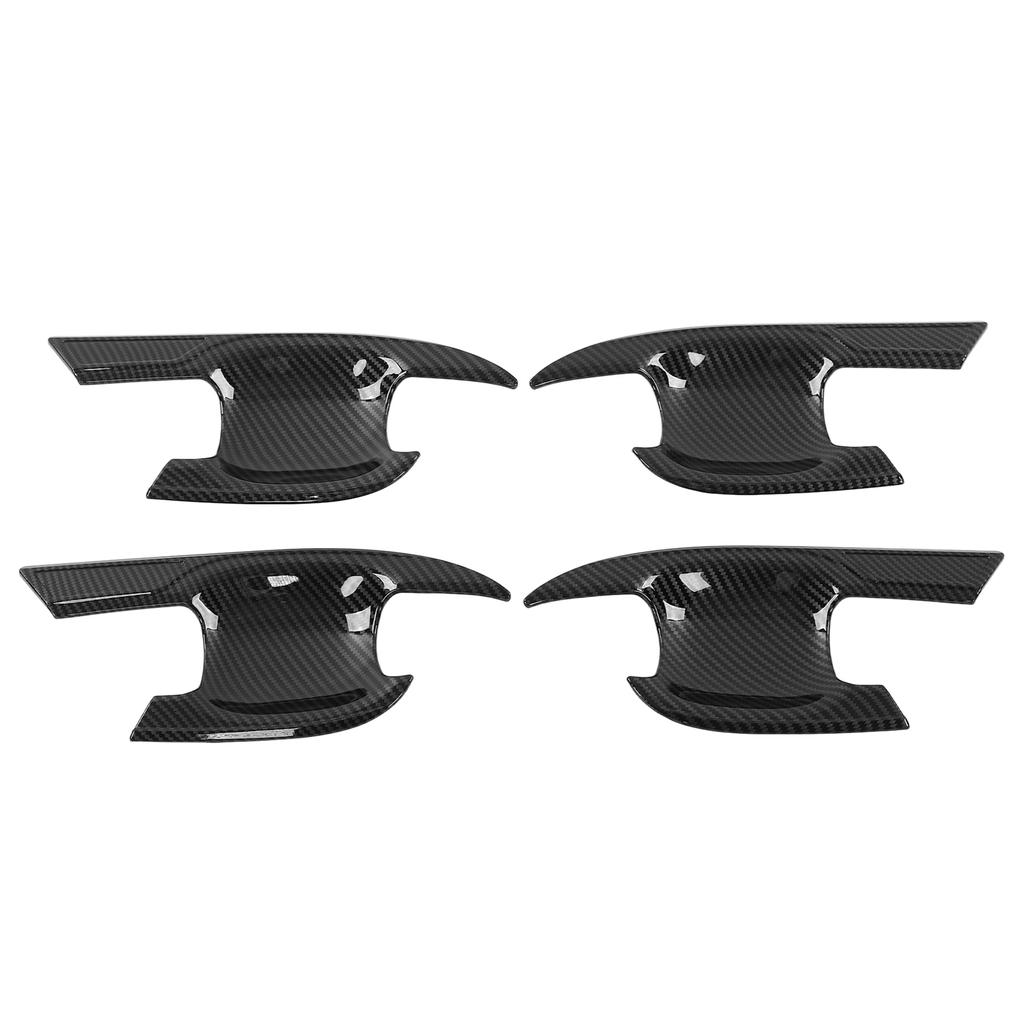 4pcs Exterior Door Handle Bowl Cover Carbon Fiber Color ABS Frame Replacement for Highlander 2022+