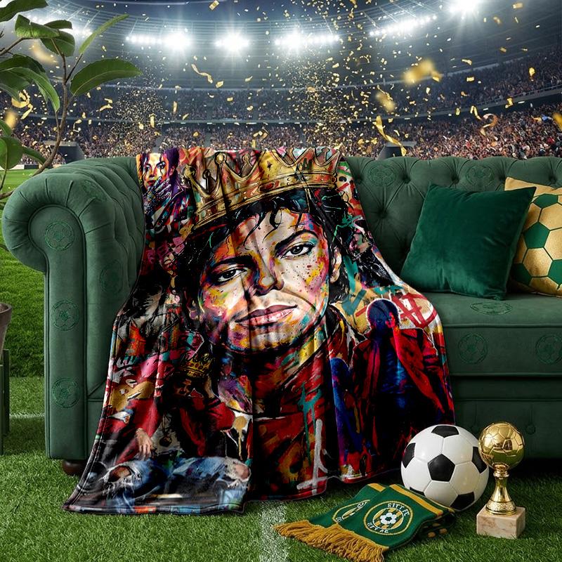Michael Crowned Legacy Throws Blanket Flannel Blankets Plush for Couch Bed Gifts for Men Women Travel picnic blanket Christmas fan gifts