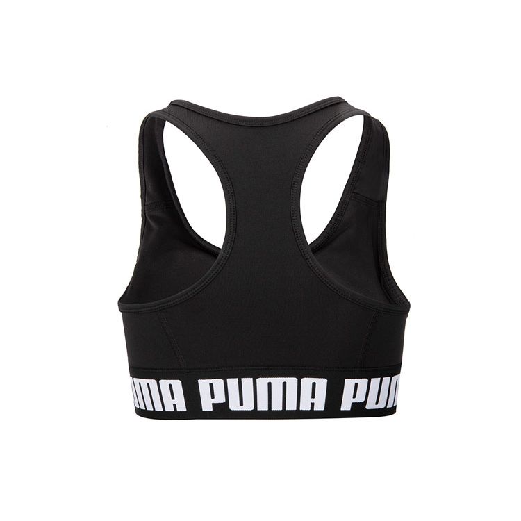 Puma Mid Impact Strong Bra With Logo Women Underwear Black 522001-01