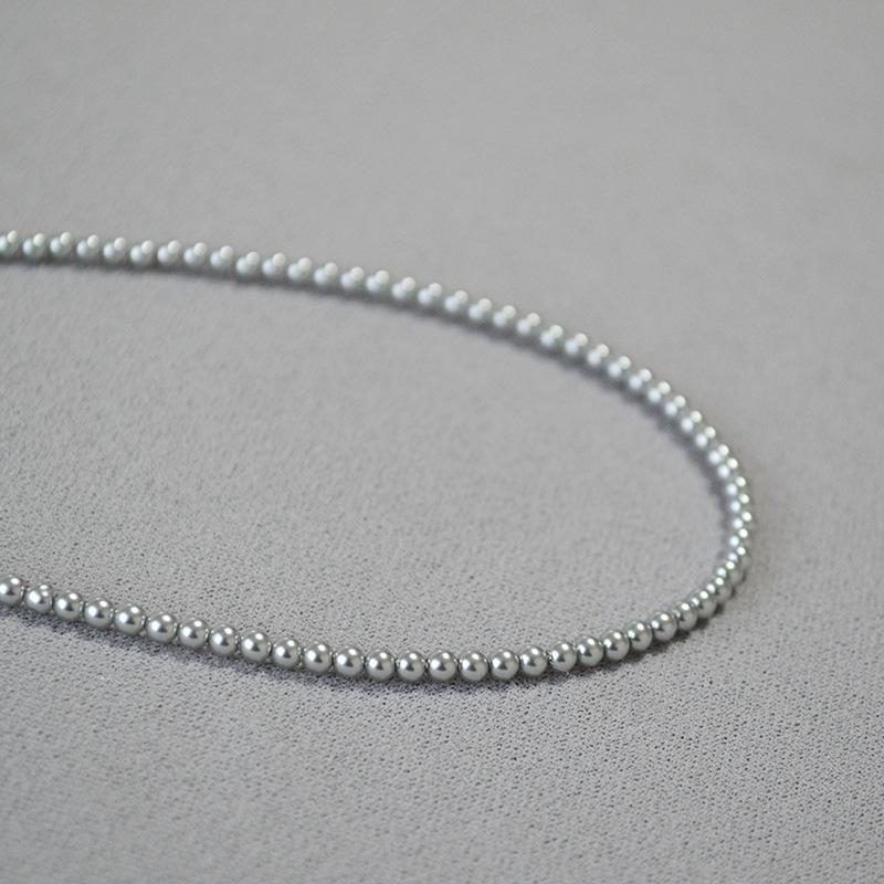 Французский холодный лунный свет ярко серебристо-серый настоящий очень пеньковый имитация кристалла Шицзя жемчуг простой многослойный колье цепочка на ключицу