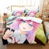 New Shikimori's Not Just a Cutie Bedding Set Cartoon Anime Three-piece Set Adult Kid Bedroom Duvet Cover Sets 3D Kawaii Girls