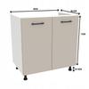 Lower Kitchen Cabinet Under the Sink 80 Capri Body White Front Cashmere Matte