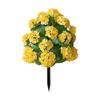 Realistic Simulation Plastic Begonia Floral Stake Artificial Green Plant For Garden Patio Porch Front Yard Landscaping