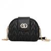 New Summer Small Fragrance Style Bag Fashionable Leather Crossbody Bag for Women Versatile One-shoulder Diamond Circle Bag