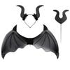 3Pcs/Set Demon Horn Hair Band Halloween Cosplay Props Demon Wings Set  Cosplay Event