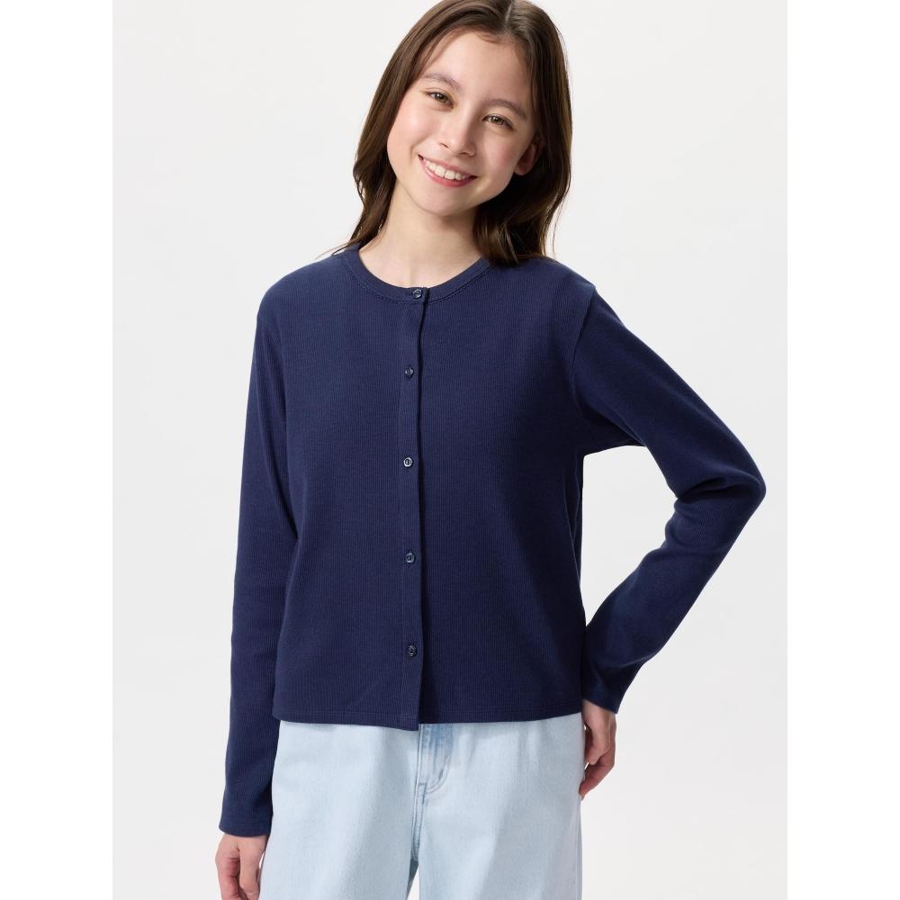 Uniqlo Japan Girls Soft Rib Cardigan