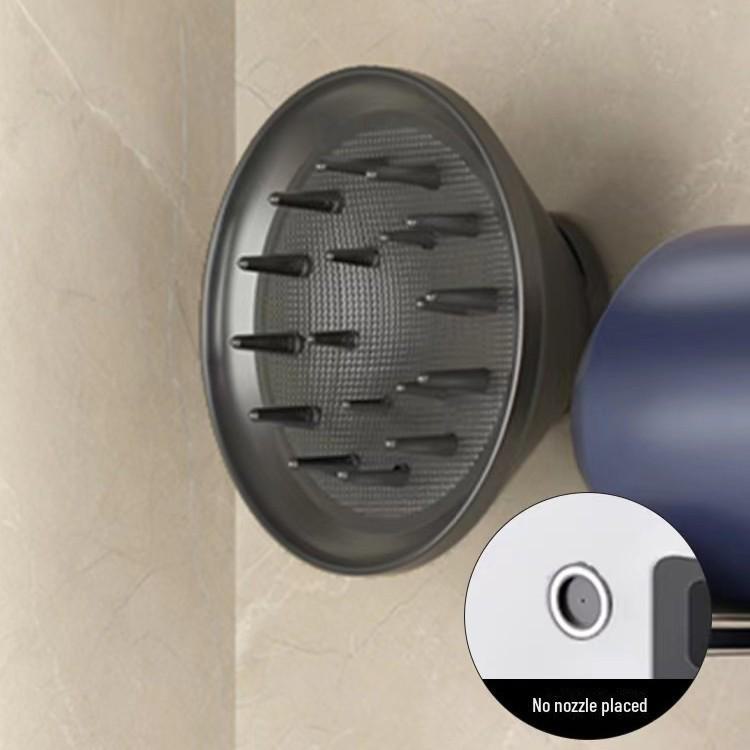 Punch-Free Wall-Mounted Hair Dryer Rack for Bathroom