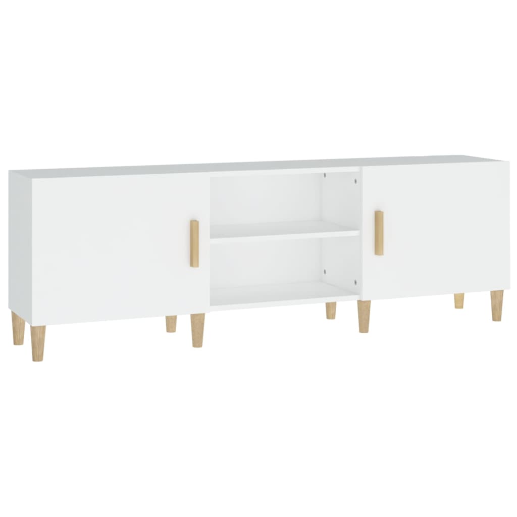 Vidaxl Szafka Pod Tv, Biała, 150X30X50 Cm, Materiał Drewnopochodny