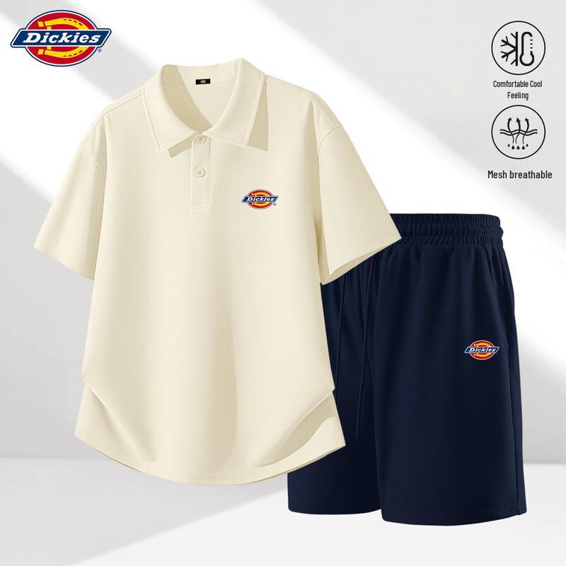 

Dickies Men s Breathable Waffle Polo & Shorts Sportswear Set XL