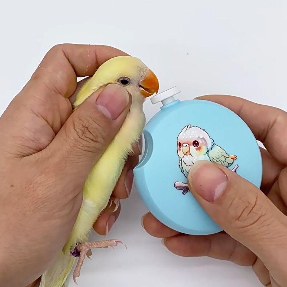 Round Electric Parrot Nail Trimmer Low Noise Bird Nail Cutter for Small Pet Dog Cat
