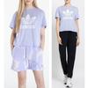 Adidas Originals Adicolor Trefoil Boxy Size M IN8439 Violet T-Shirt, Women's, (Bust 79-82cm),
