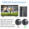 192Khz ARC Audio Extractor HDMI ARC Return Extractor DAC Converter ARC SPDIF Optical To Optical 3.5mm L/R Stero Audio Extractor