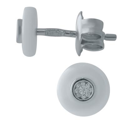 Silver Earrings with Ceramics (1154625)