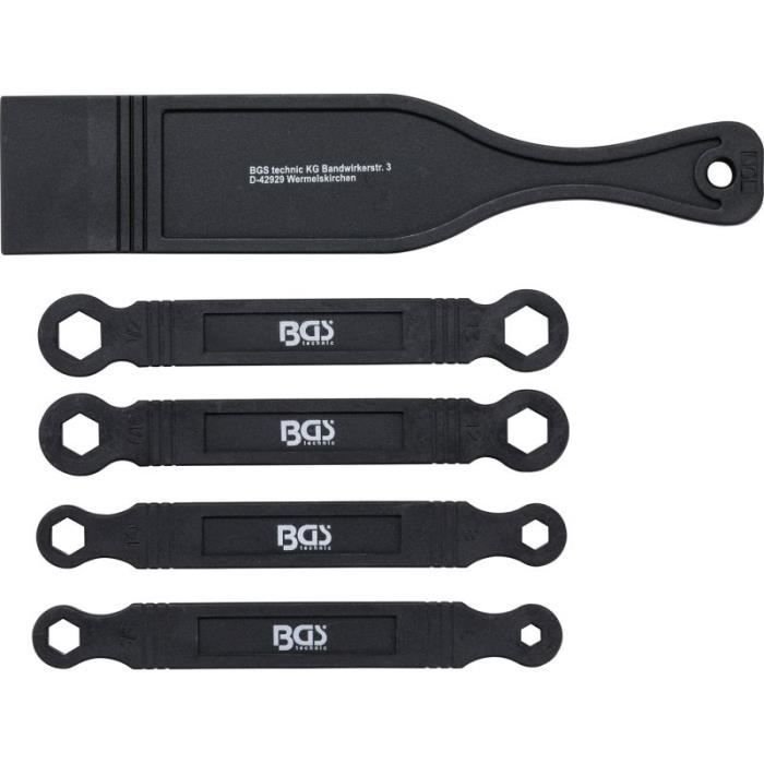 Jeu de clés annulaires doubles et de leviers en matière plastique | 5 pièces