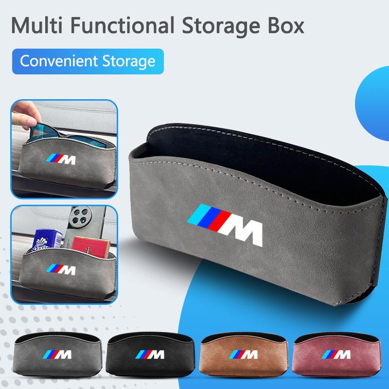 Leather Car Multi-Functiona Adhesive Storage Box For BMW M X1 X2 X3 X5 X6 E46 E39 E90 E36E60 E34 E30 F30 G20 Auto Accessories V3W