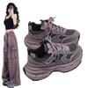Popular raspberry purple dad shoes girl 2025 new ins versatile student school season platform sports and leisure shoes