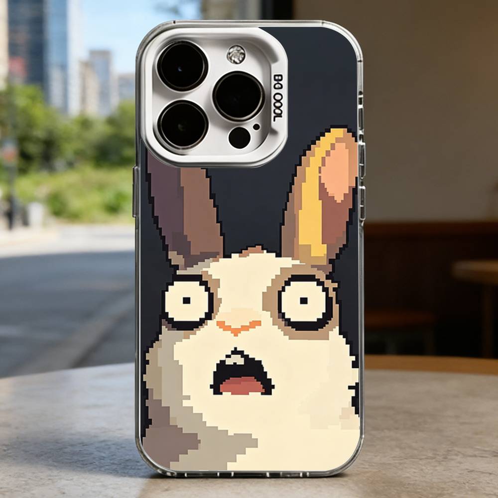 

Big-Eyed Pixel Pets Hard Phone Case for IPhone 16 15 14 13 12 11 Pro Max Plus16E X XR XS Max shockproof Full Cover iPhone14PRO