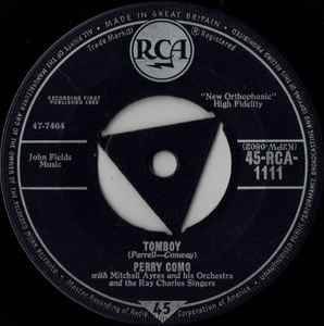 7inch Record PERRY COMO - Tomboy 45RCA1111 RCA 1959 UK Pop Used