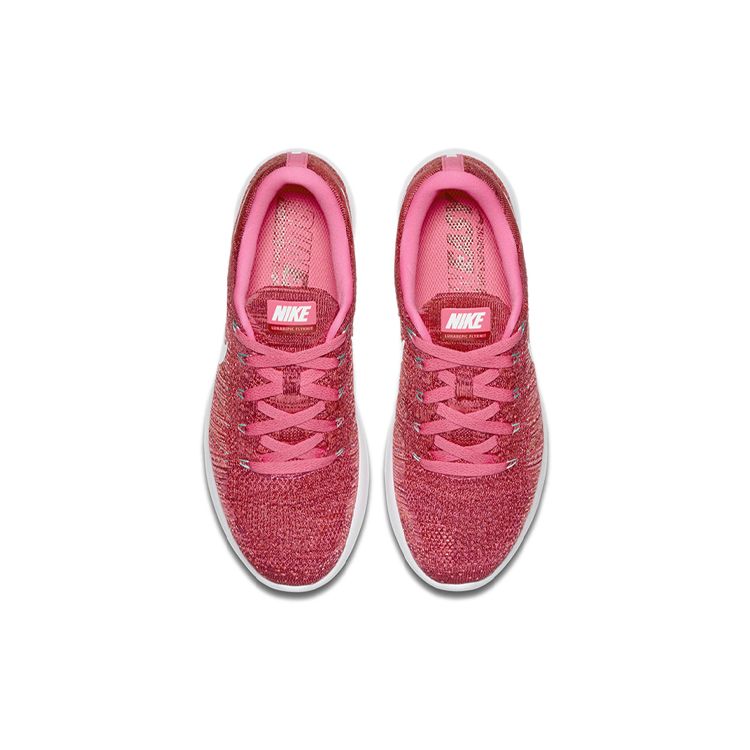 Nike LunarEpic Flyknit Comfortable Versatile Fabric Shock Absorption Non-Slip Low-Top Marathon Running Shoes Women sneaker Pink White 843765-601