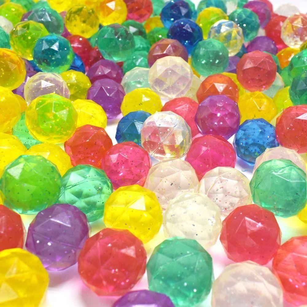 6Pcs Large Rubber Bouncy Ball Clear  Bouncy Ball Creative   Boys