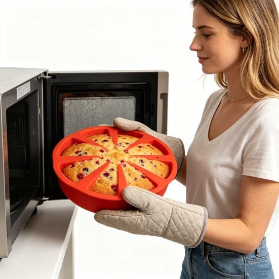 2/3 Stuks 8-Caviteit Siliconen Cakevorm Anti-aanbak Voedselkwaliteit Driehoekige Cakepunten Bakvorm DIY Keuken Maïsbrood Pizza Muffins Bakgereedschap