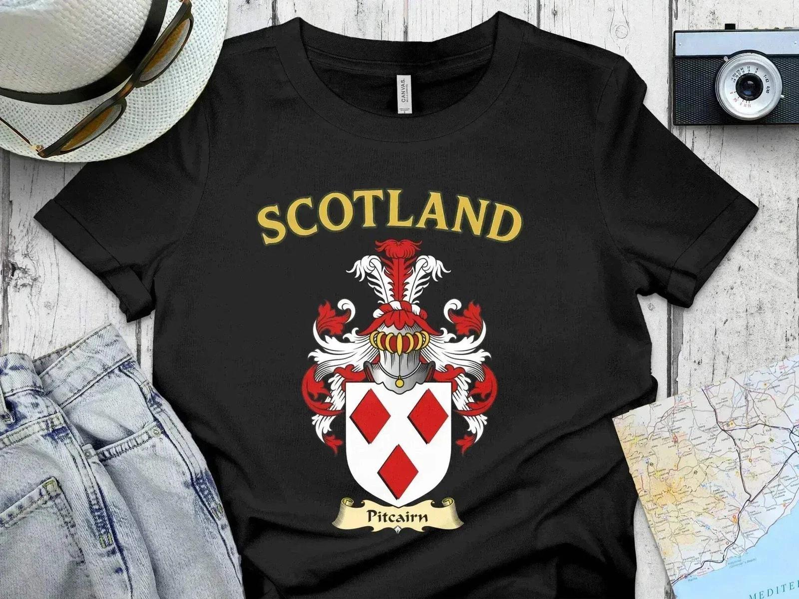 Pitcairn Scotland Heraldic Crest T-Shirt – Scottish Heritage S