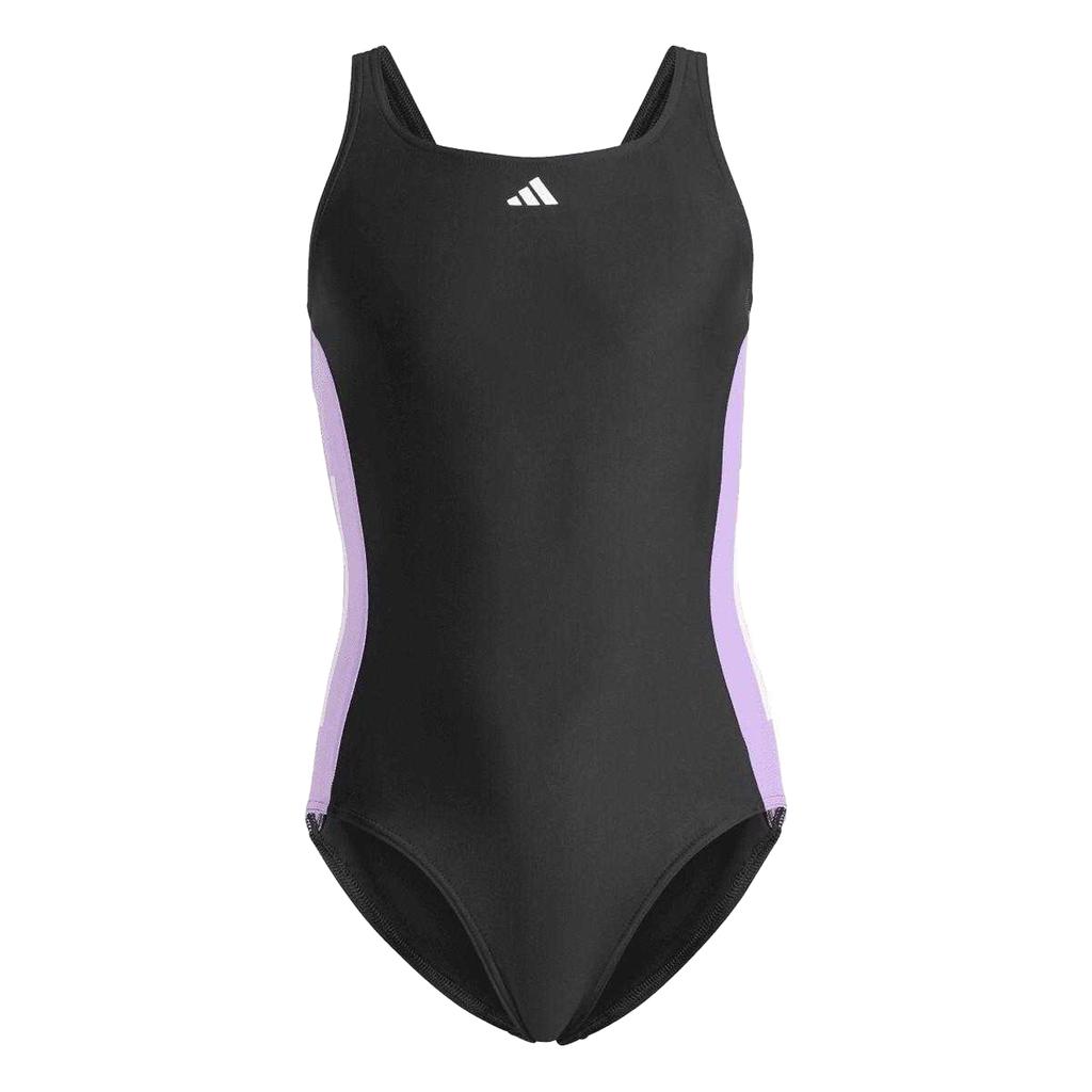 Adidas Girls 3 Stripes One Piece Swimsuit
