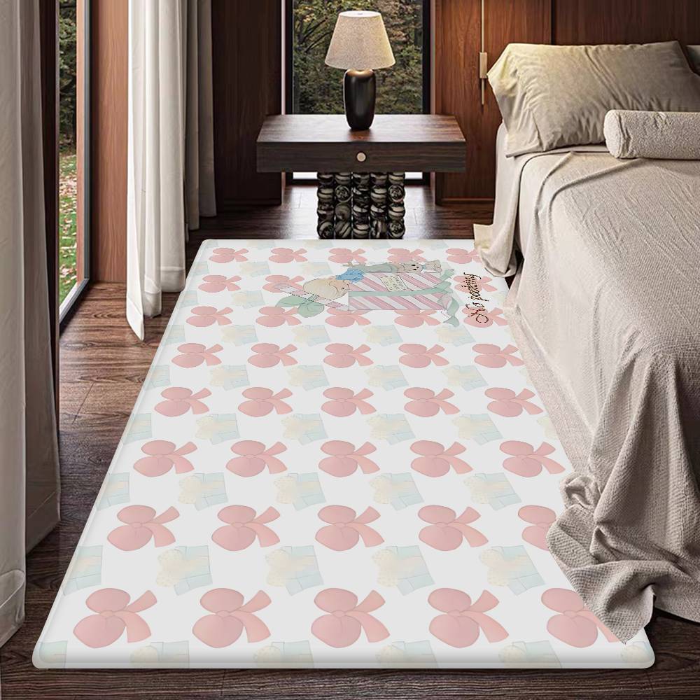 Precious Moments Cute Floor Mat INS Style Soft Bedroom Floor House Laundry Room Mat Anti-skid Household Carpets