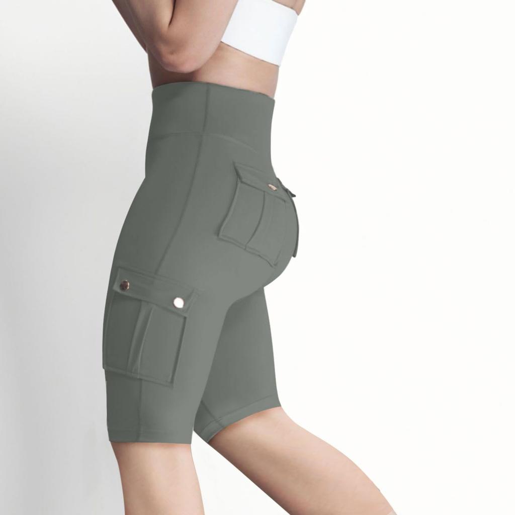 Women's Workwear High-elastic Tight Yoga Pants, Quick-drying 5-inch Running Shorts