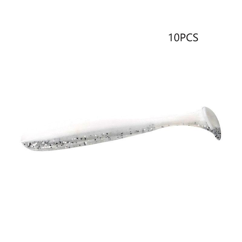 Fishing 10pcs Ttail Soft Lure Grouper Snapper Snakehead Perch Bait Longcasting