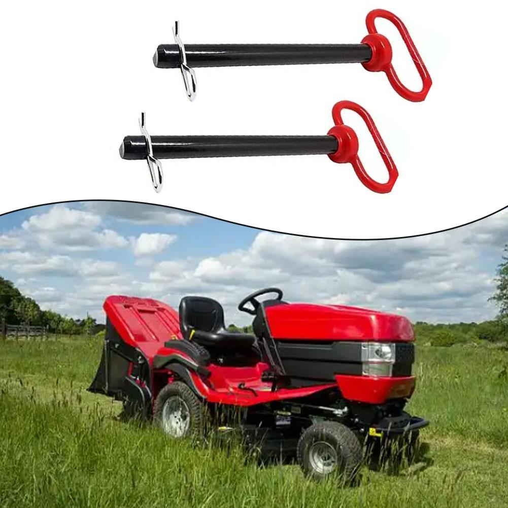 58 by 6 Inch Trailer Towing Hitch Pin with Handle and Locking Clip for Use with For RV Riding Mowers and Boats