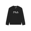 Letter Logo Print Crew Neck Sweatshirt Men Tops Black F11M342211F-BK