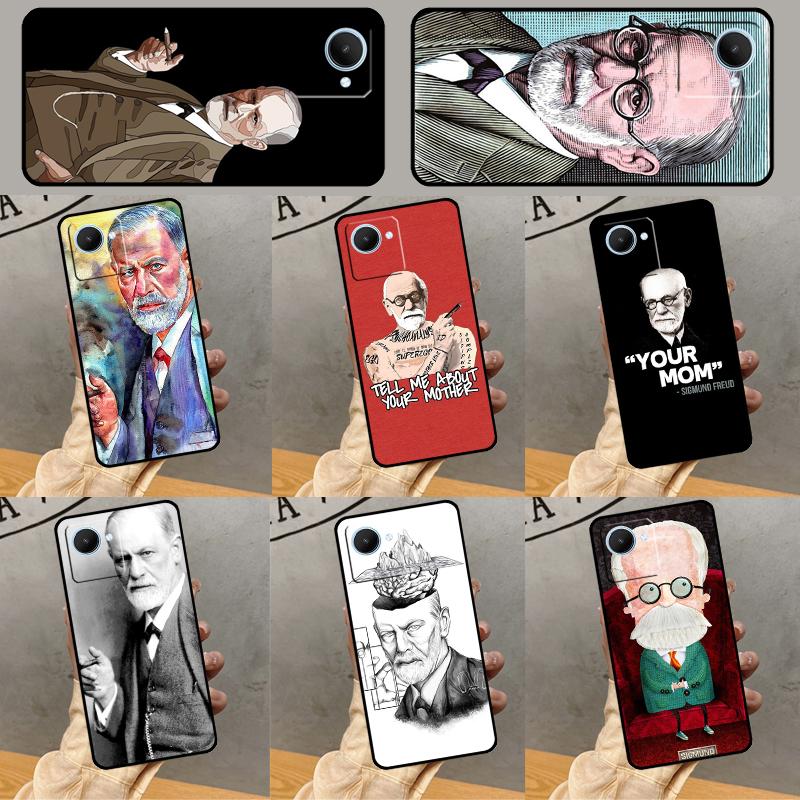 Sigmund Freud Case For Realme C61 C67 C53 C55 C75 C51 C21Y C25S GT 6 6T 5 GT7 Pro 10 11 12 13 14 Pro Plus