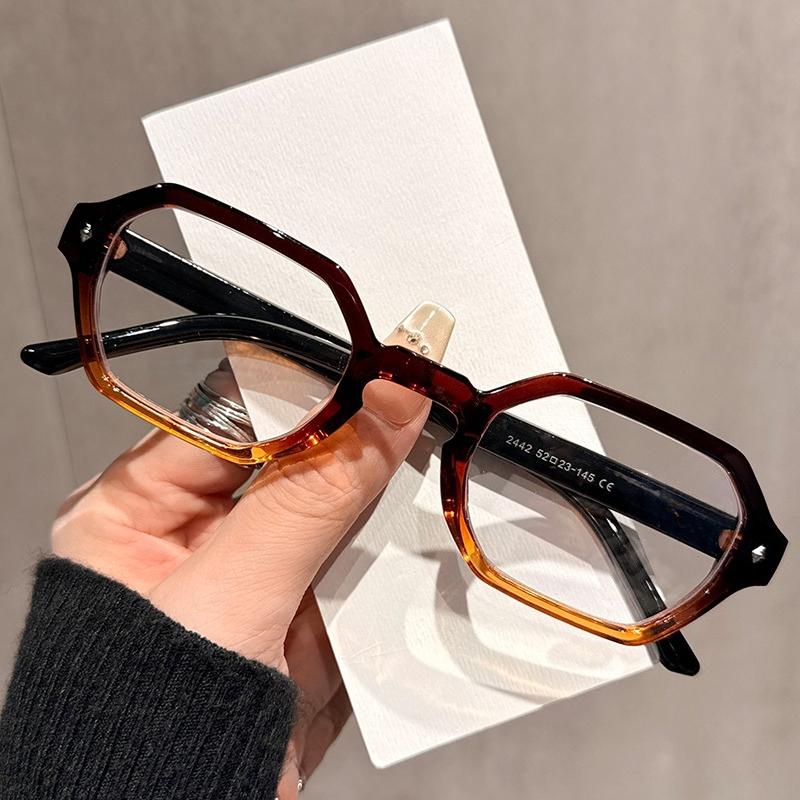 

Women Fashionable Polygonal Reading Glasses Men Ultralight HD Anti Blue Light Comfortable Eye Protection Presbyopia Glasses+4.0 +4