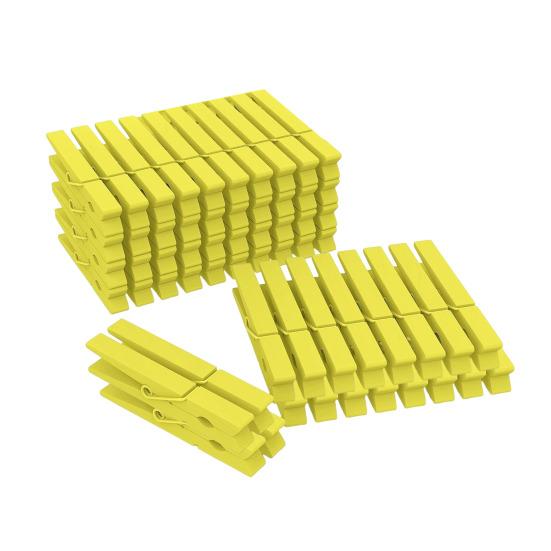 50 Stück Holz-Wäscheklammern, Foto-Clips, starker Halt, kompakte Größe, tragbar, strapazierfähig, für Kunsthandwerk, Bilder-Clips, bunte Wäscheklammern