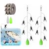 Multi-Hook Artificial Fly Fishing Lure Set,Bionic Fly Fishing Bait with 2 Throwing Aids,Quick Strike Fly Bait, Fishing Fake Bait for All Kinds of Fish