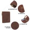 New Crazy Horse leather wallet men's high-end short retro men's bag multi-card zipper leather wallet