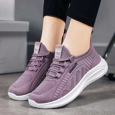 Damen Sportschuhe Frühling Neu Koreanische Version Lässig Weiche Sohle Einzelne Schuhe Atmungsaktive Mesh-Schuhe Trend Dicke Sohle Damenschuhe
