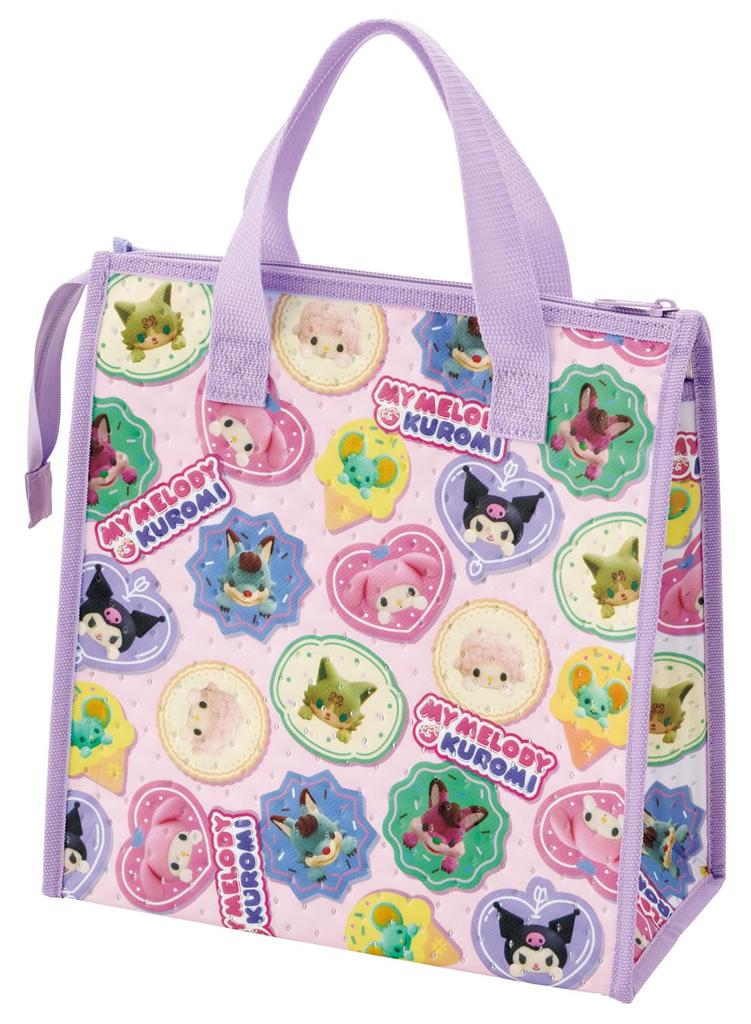 Skater Lunch Insulated Lunch X Sanrio My Melody Netflix Bag, Non-Woven Fabric, Bag, 26.5 27cm, & Kuromi, Pattern, Girl's, FBC1-A