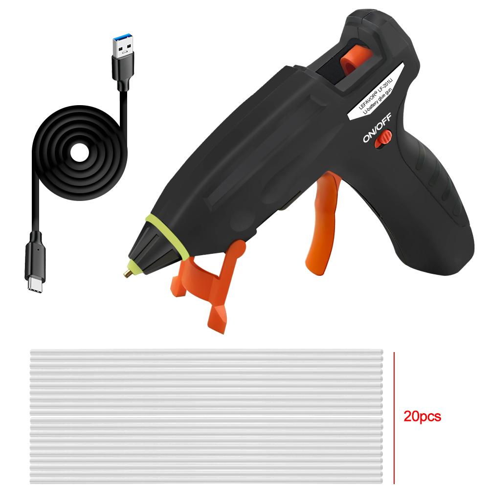 DC3.7V Cordless Hot Melt Glue Gun 7x200mm Glue Sticks USB Rechargeable Wireless LI-Battery Glue Gun Repair Tool Home DIY Gift