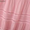 ZANZEA Women Summer Fashion Lace Crochet Patchwork Casual Long Skirts