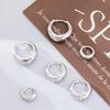 Orecchini a clip in rame color argento placcato oro 14k a forma di cerchio - Orecchini di alta qualità