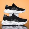 2025 Summer Fly-woven Mesh Lazy Tide Shoes One-pedal Large Size Elastic Socks Shoes High-top Casual Sports Men's Shoes