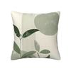 Fresh Green Leaf Simple Style PillowcaseBedroom Living Room Sofa Home Decor Polyester Cushion Cover with Zipper